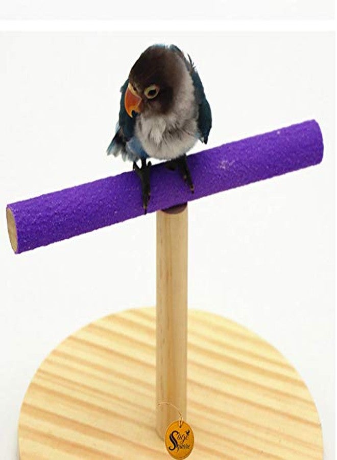 سايج سكوير حامل خشبي مربع الشكل من خشب الرمل الطبيعي على شكل طائر، مناسب للعب والتسلق، يُوضع على سطح الطاولة، يُستخدم كملحق للقفص، وهو لعبة طيور مناسبة للببغاوات الصغيرة مثل البادجي، والكوكاتيل، والببغاء، والكونيور، والجافا، والكناري، وغيرها. - Image 4